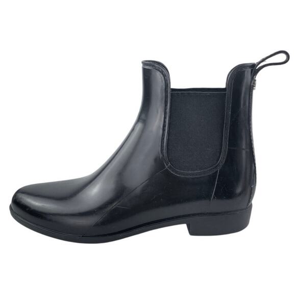 Sam Edelman Tinsley Women's Black Glossy Slip On Chelsea Ankle Rain Boots Size 9 - Picture 1 of 5